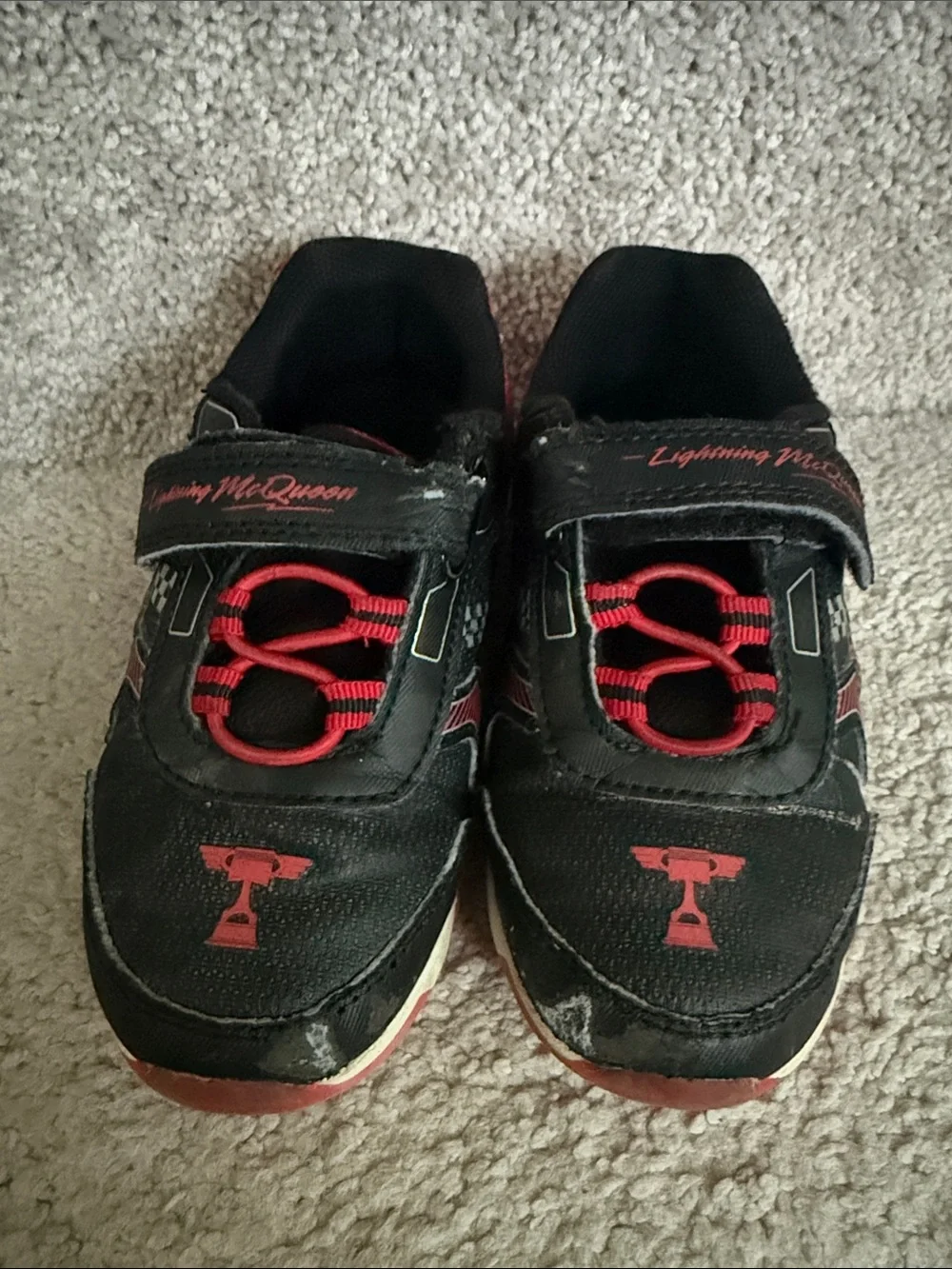 Cars Little Boys Light Up Sneakers -size 10 Lightning McQueen